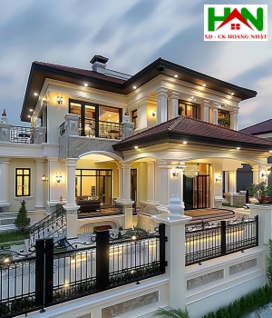 Một số bản vẽ kiến trúc biệt thự và sân 